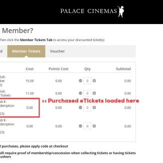 Booking with eTickets