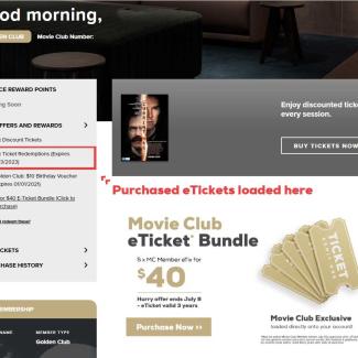 Review eTickets remaining